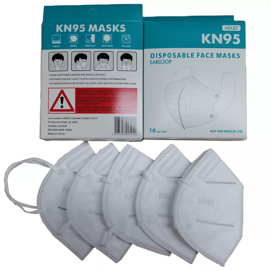 Disposable breathable KN95 colorful face masks 