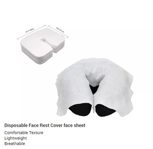 Disposable Nonwoven White Head Rest Face Cradles Sheet Set Ultra Soft Luxurious Non-Sticking Massage Face Rest Covers