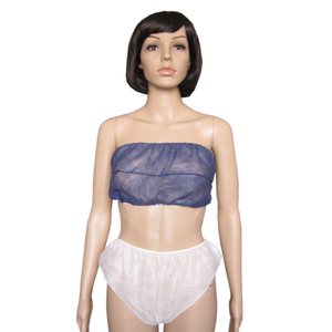 Beauty salon use disposable nonwoven Bra with ties 