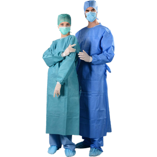 Level1 Sms Protective Surgical Isolation Gowns Level 2 Cuffs 45GSM