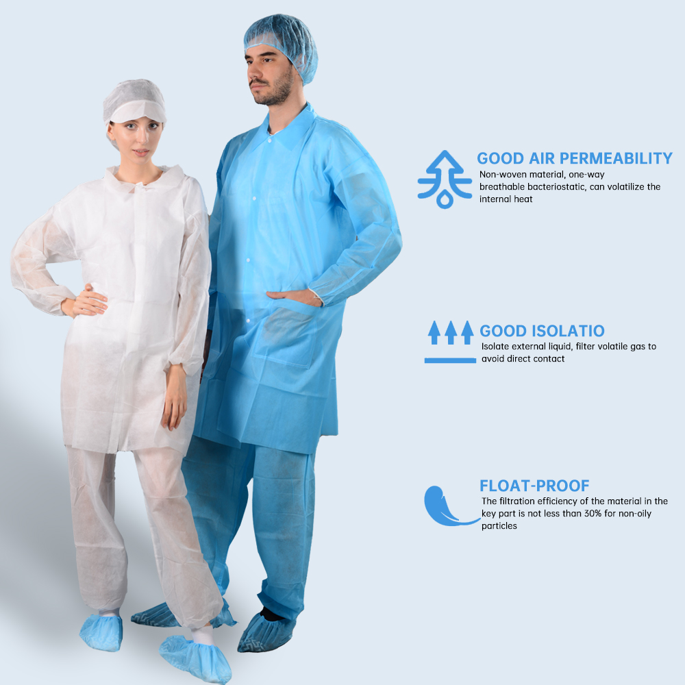 Professional Lab Coat White Labcoats Lab Coats Wholesale For Adults disposable sms lab coat