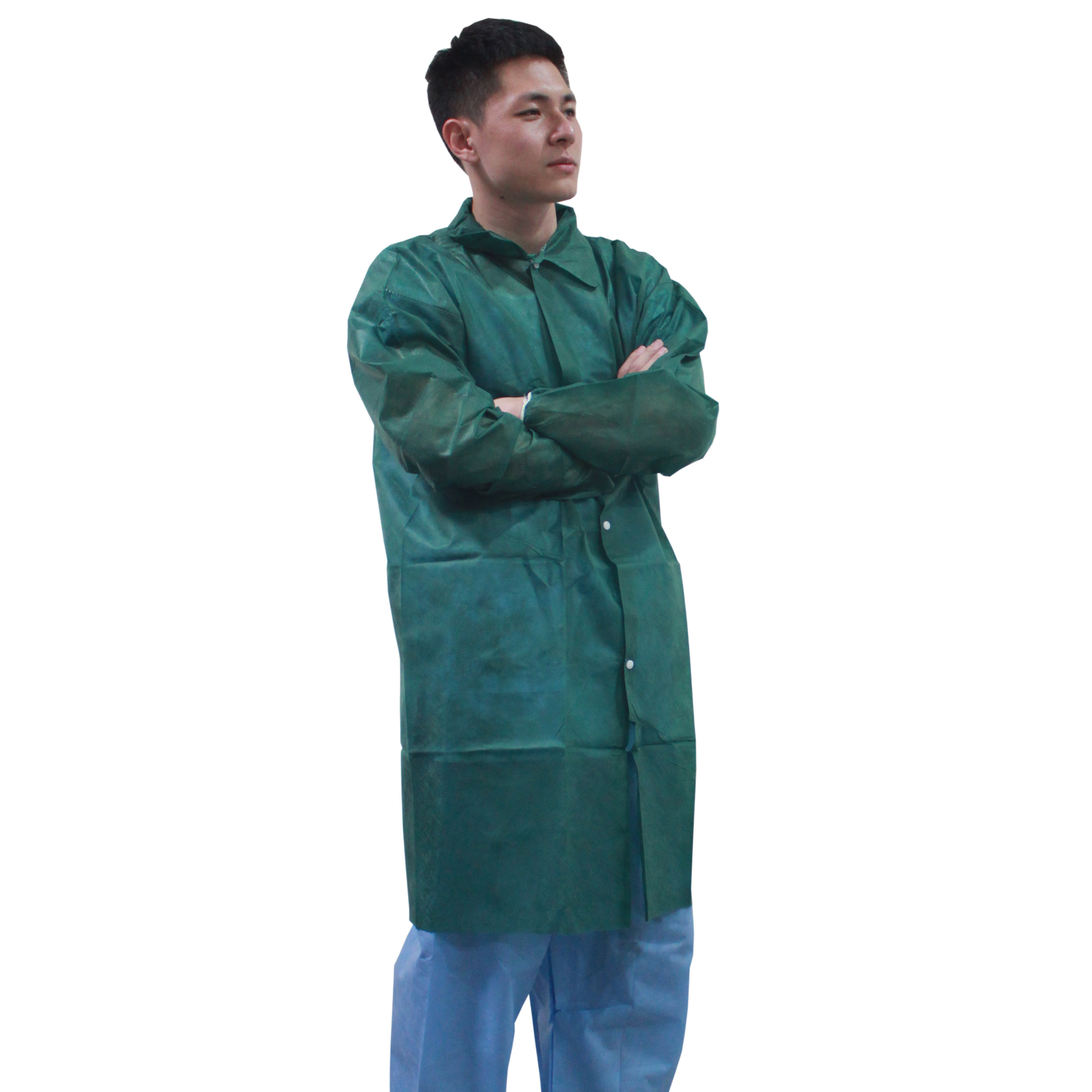 Uniform Product Type and Woven Fabric Type lab coat waterproof disposable lab coat 