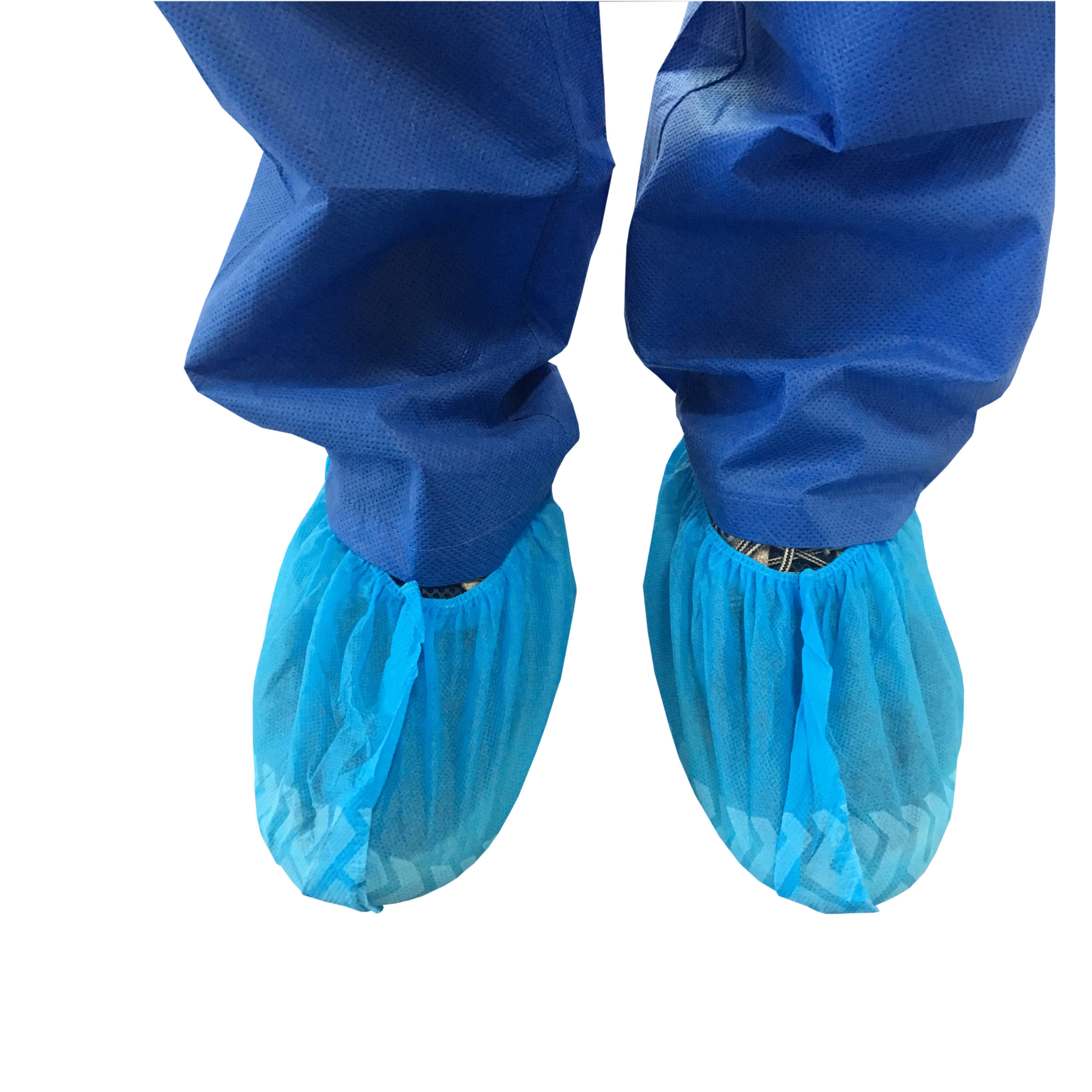  Disposable Non Woven PP/CPE Shoe Cover blue non woven medical non slip disposable shoe covers